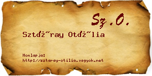 Sztáray Otília névjegykártya